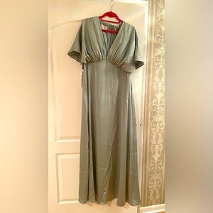Azazie long satin dress ***new***